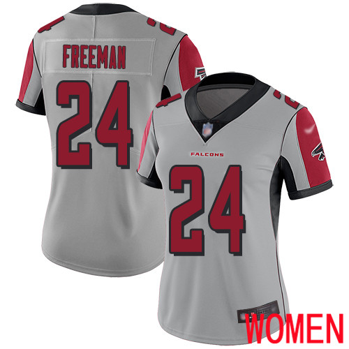 Atlanta Falcons Limited Silver Women Devonta Freeman Jersey NFL Football #24 Inverted Legend